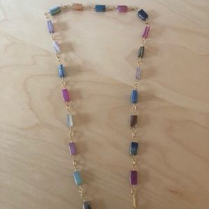 Multi-color stone necklace